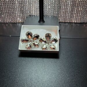 Elegant Silver Flower Earrings
